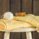 Bambuko pluošto frotinis vonios rankšluostis geltonas 
